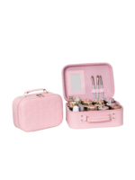 Vanity case rigide pour le maquillage avec perles motif nid dabeille couleur rose ensemble de maquillage pratique et élégant L Vanity case rigide pour le maquillage avec perles motif nid dabeille couleur rose ensemble de maquillage pratique et élégant L
