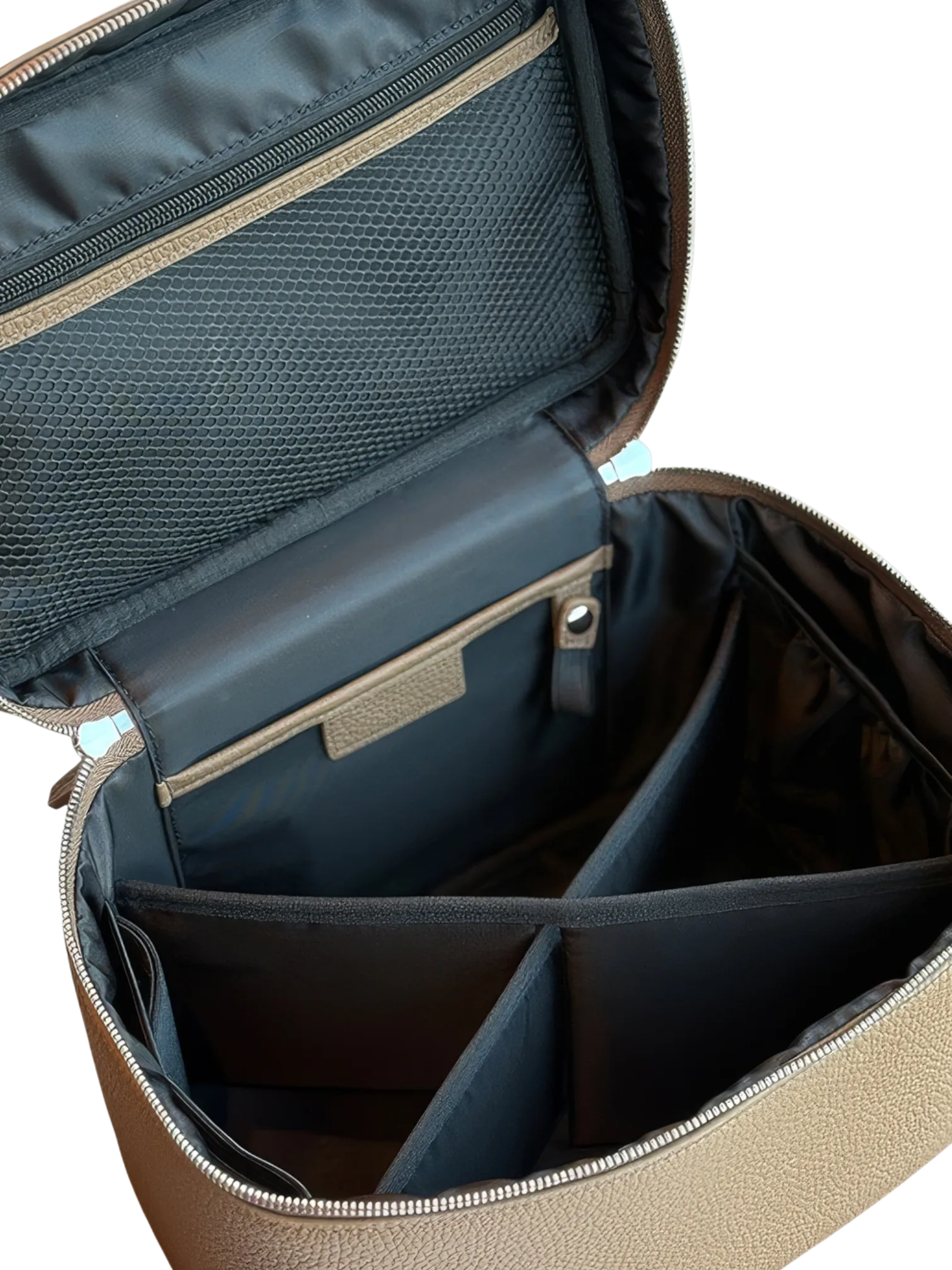 Vanity maquillage en cuir artisanal colorée avec pochettes et compartiments intérieurs