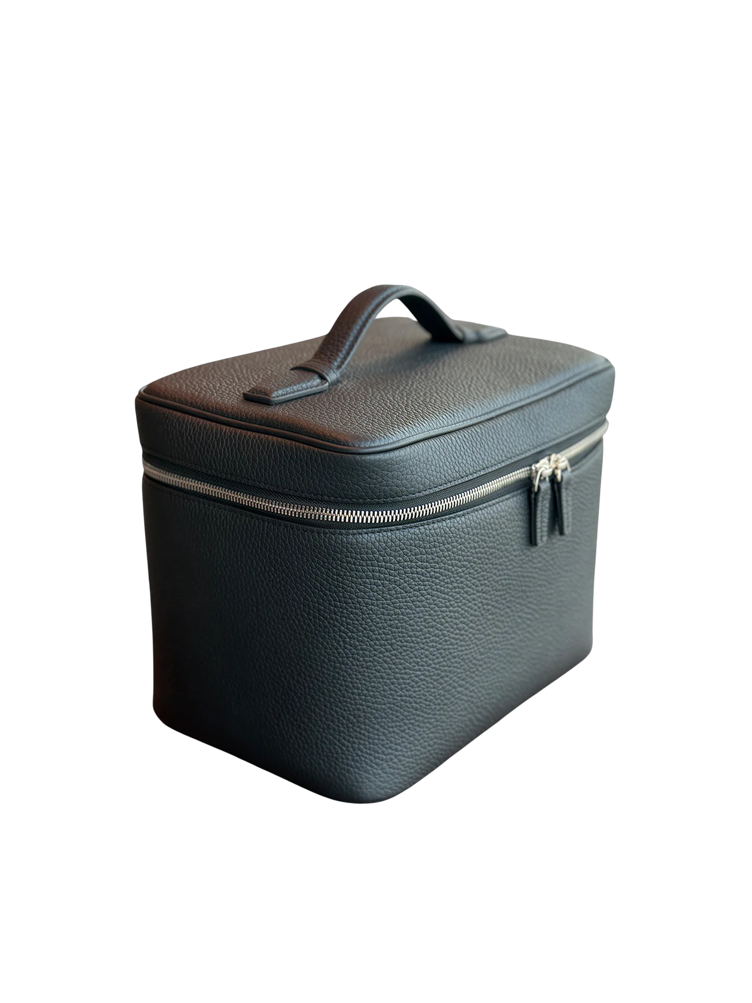 Vanity maquillage en cuir artisanal colorée pochette avec zip compartiments intérieurs pour beauté organisation élégante avec poignée