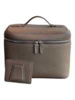 Vanity maquillage en cuir artisanal colorée pochettes avec compartiments intérieurs rectangulaire zippée de haute qualité Vanity maquillage en cuir artisanal colorée pochettes avec compartiments intérieurs rectangulaire zippée de haute qualité