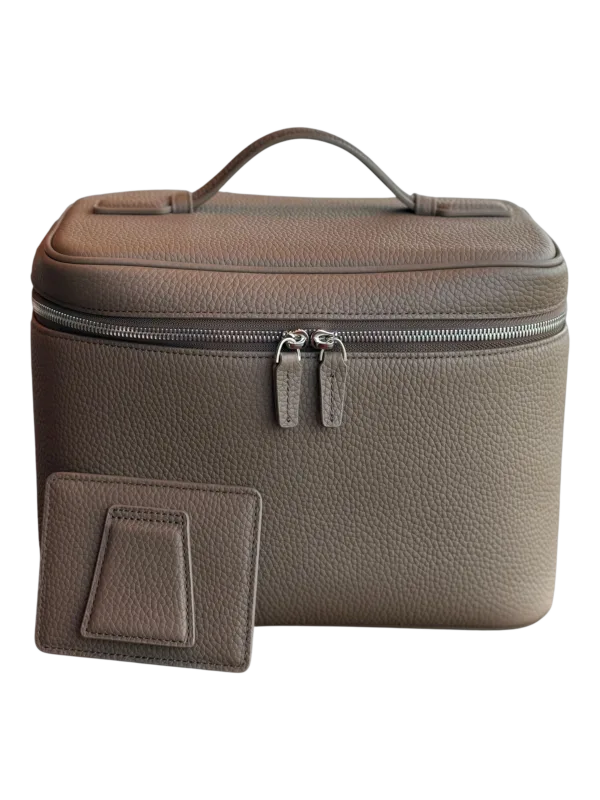Vanity maquillage en cuir artisanal colorée pochettes avec compartiments intérieurs rectangulaire zippée de haute qualité
