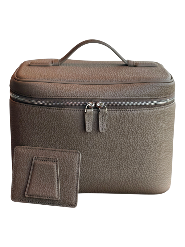 Vanity maquillage en cuir artisanal colorée pochettes avec compartiments intérieurs rectangulaire zippée de haute qualité