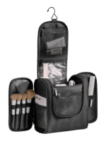 Grande trousse avec crochet à suspendre pratique pochettes et compartiments pour maquillage et accessoires organisation noir Grande trousse avec crochet à suspendre pratique pochettes et compartiments pour maquillage et accessoires organisation noir