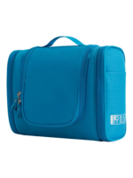 Grande trousse de toilette colorée à suspendre unisexe avec plusieurs pochettes et compartiments en tissu imperméable bleu électrique Grande trousse de toilette colorée à suspendre unisexe avec plusieurs pochettes et compartiments en tissu imperméable bleu électrique