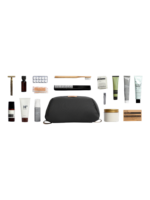 Petite trousse de toilette homme grande ouverture pratique avec plusieurs pochettes internes accessoires de voyage noir compact