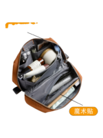 Petite trousse de toilette homme grande ouverture pratique avec plusieurs pochettes internes couleur marron design fonctionnel organisateur