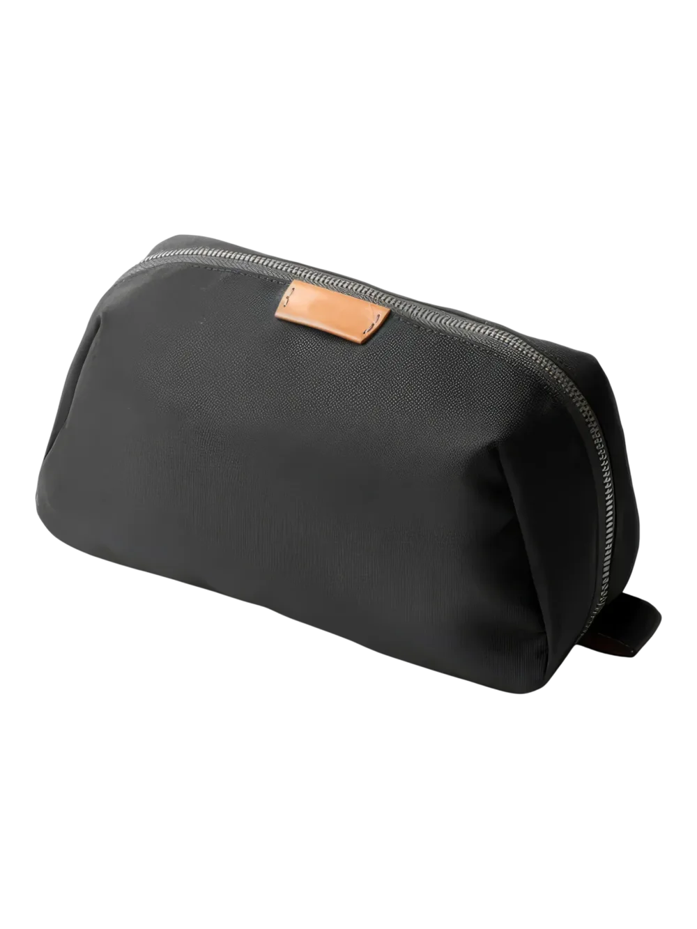 Petite trousse de toilette homme grande ouverture pratique avec plusieurs pochettes internes en tissu noir élégant compact