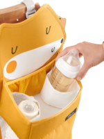 Trousse de rangement bébé à suspendre motif renard avec poches pour biberons sapin et grizzly élément décoratif joyeux