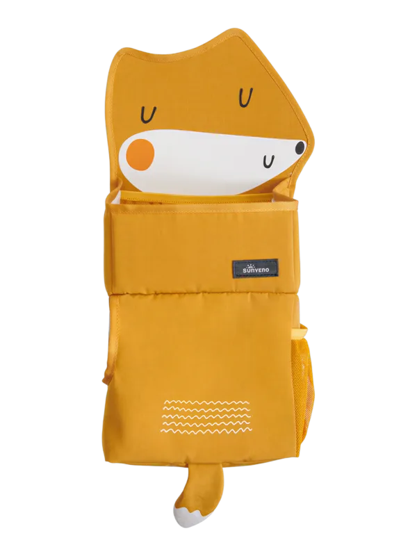 Trousse de rangement bébé à suspendre motif renard coloris jaune pour chambres d enfants articles de bébé organisation astuce