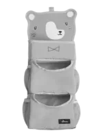 Trousse de rangement bébé à suspendre motif renard sapin grizzly en tissu gris avec poches pratiques pour jouets et accessoires Trousse de rangement bébé à suspendre motif renard sapin grizzly en tissu gris avec poches pratiques pour jouets et accessoires