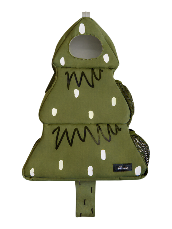 Trousse de rangement bébé à suspendre motif renard sapin grizzly en tissu vert ergonomique pour chambre d enfant