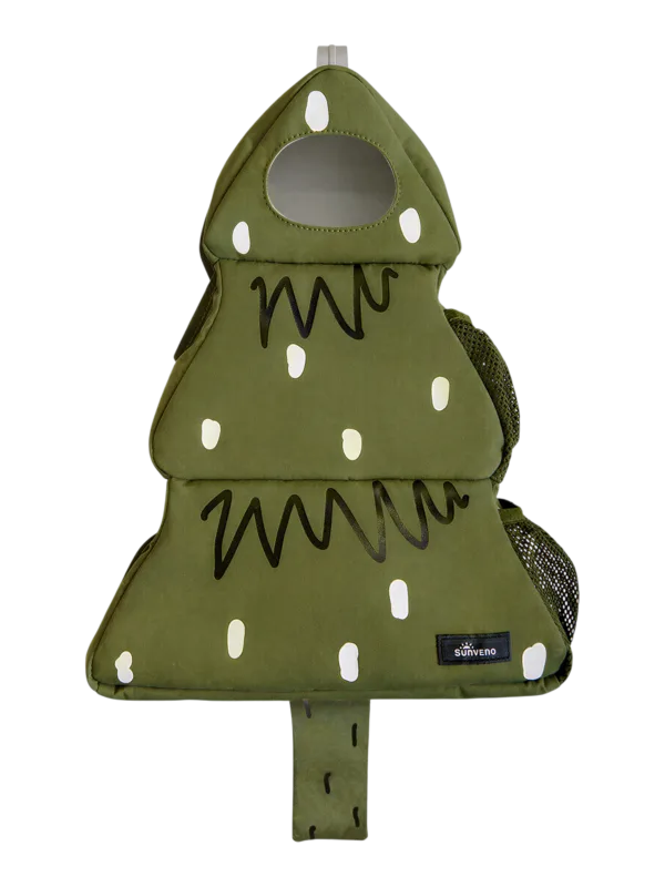Trousse de rangement bébé à suspendre motif renard sapin grizzly en tissu vert ergonomique pour chambre d enfant