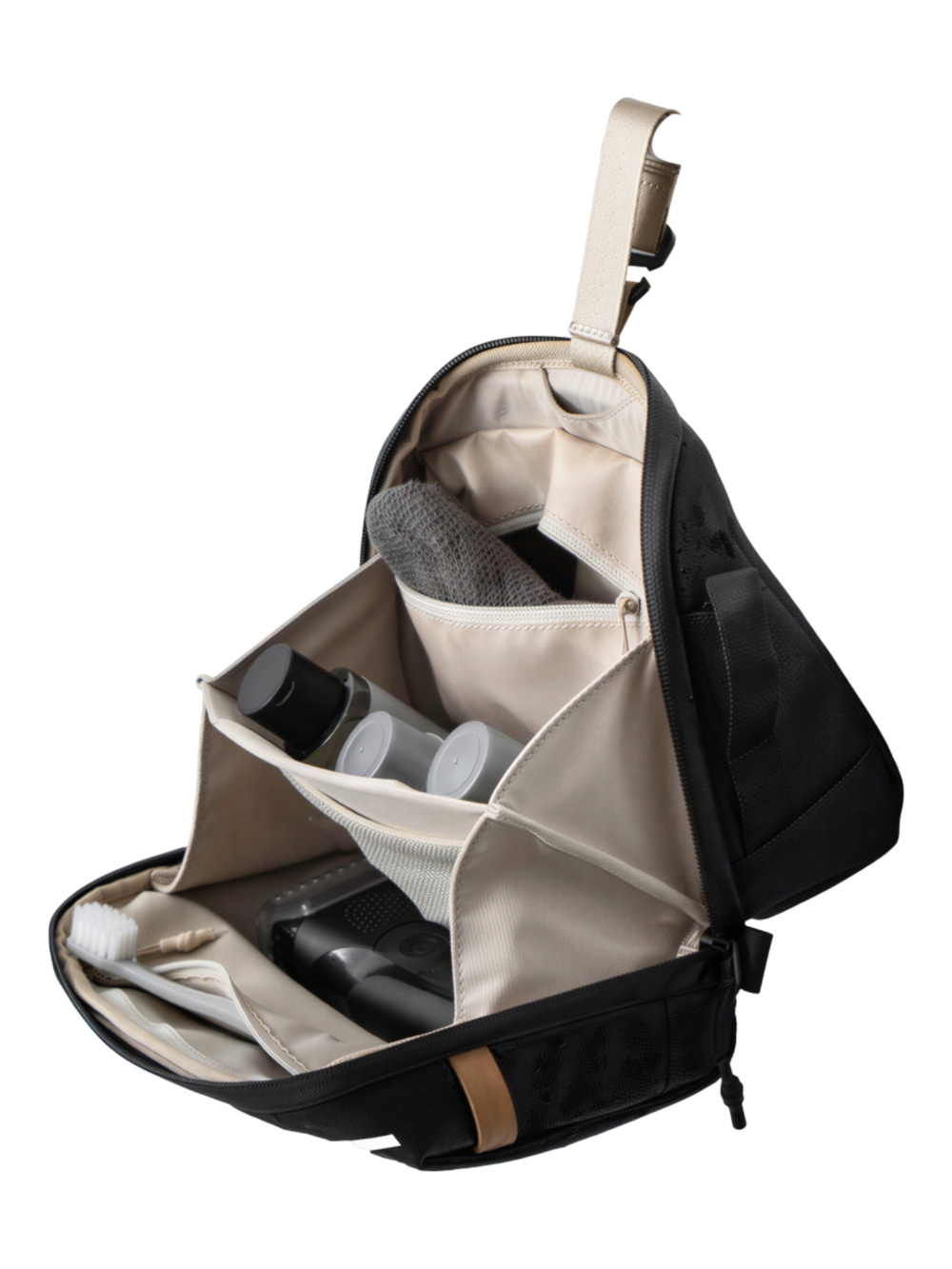 Trousse de toilette avec coque rigide de protection suspendable et compartimentée pratique pour voyage et outdoor Trousse de toilette avec coque rigide de protection suspendable et compartimentée pratique pour voyage et outdoor