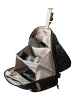 Trousse de toilette avec coque rigide de protection suspendable et compartimentée pratique pour voyage et outdoor