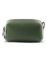 Trousse de toilette avec coque rigide de protection suspendable et compartimentee pratique pour voyage transport et outdoor verte