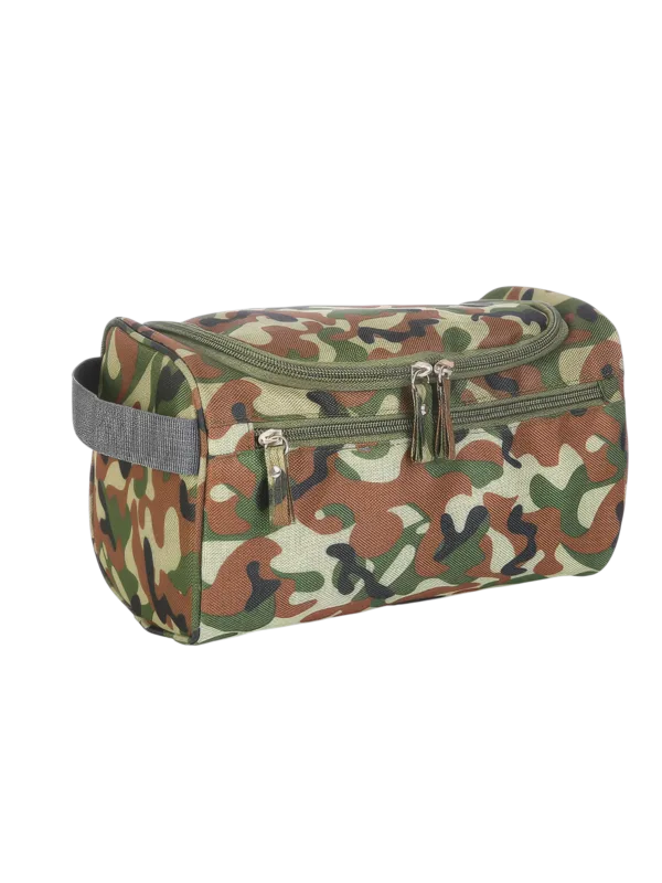 Trousse de toilette militaire camouflage pour homme avec pochette et compartiments crochet à hanger