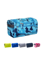 Trousse de toilette militaire camouflage pour homme pochette avec compartiments et crochet à suspendre pour voyage