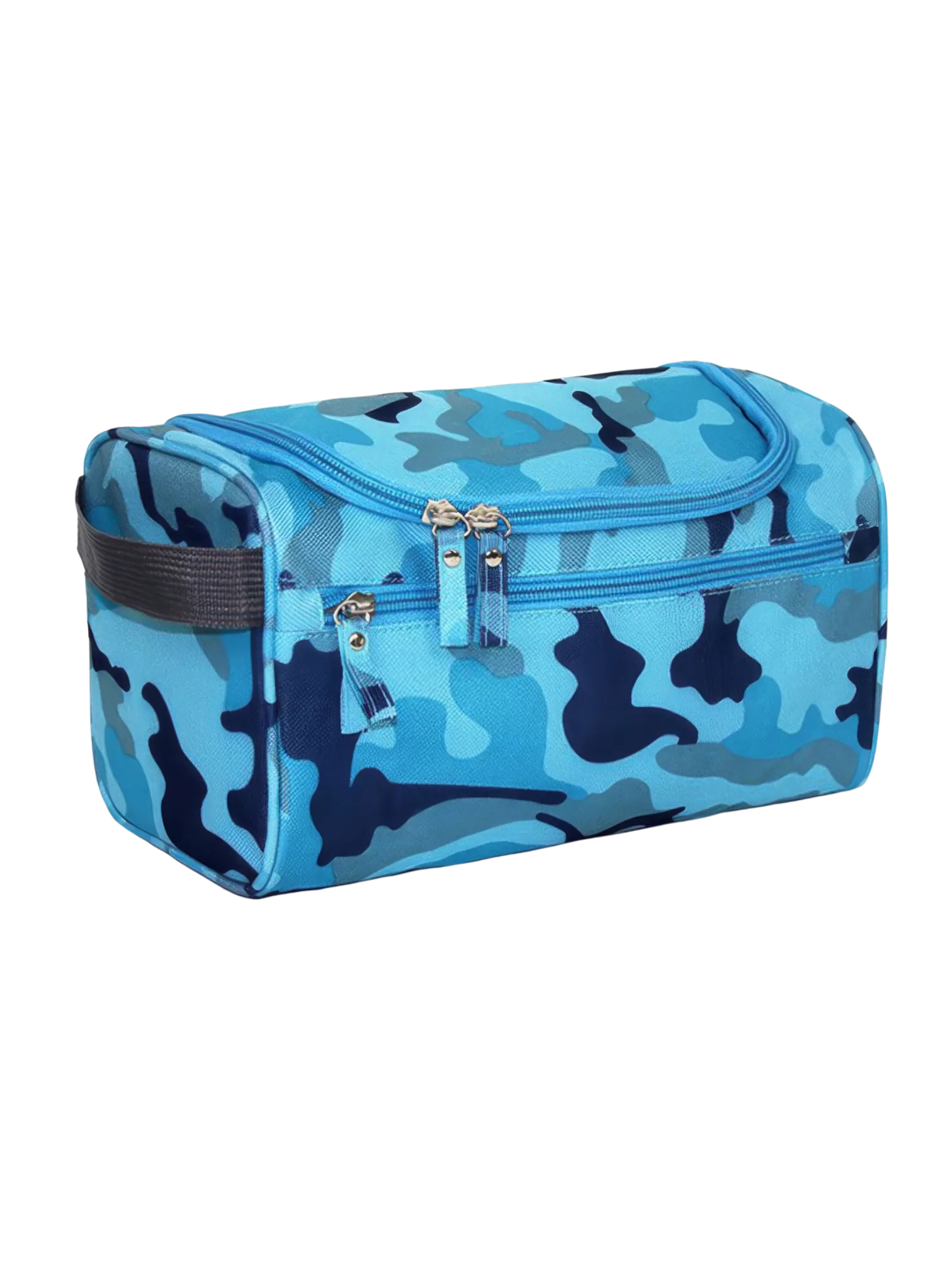 Trousse de toilette militaire camouflage pour homme pochette avec compartiments et crochet à suspendre pour voyage