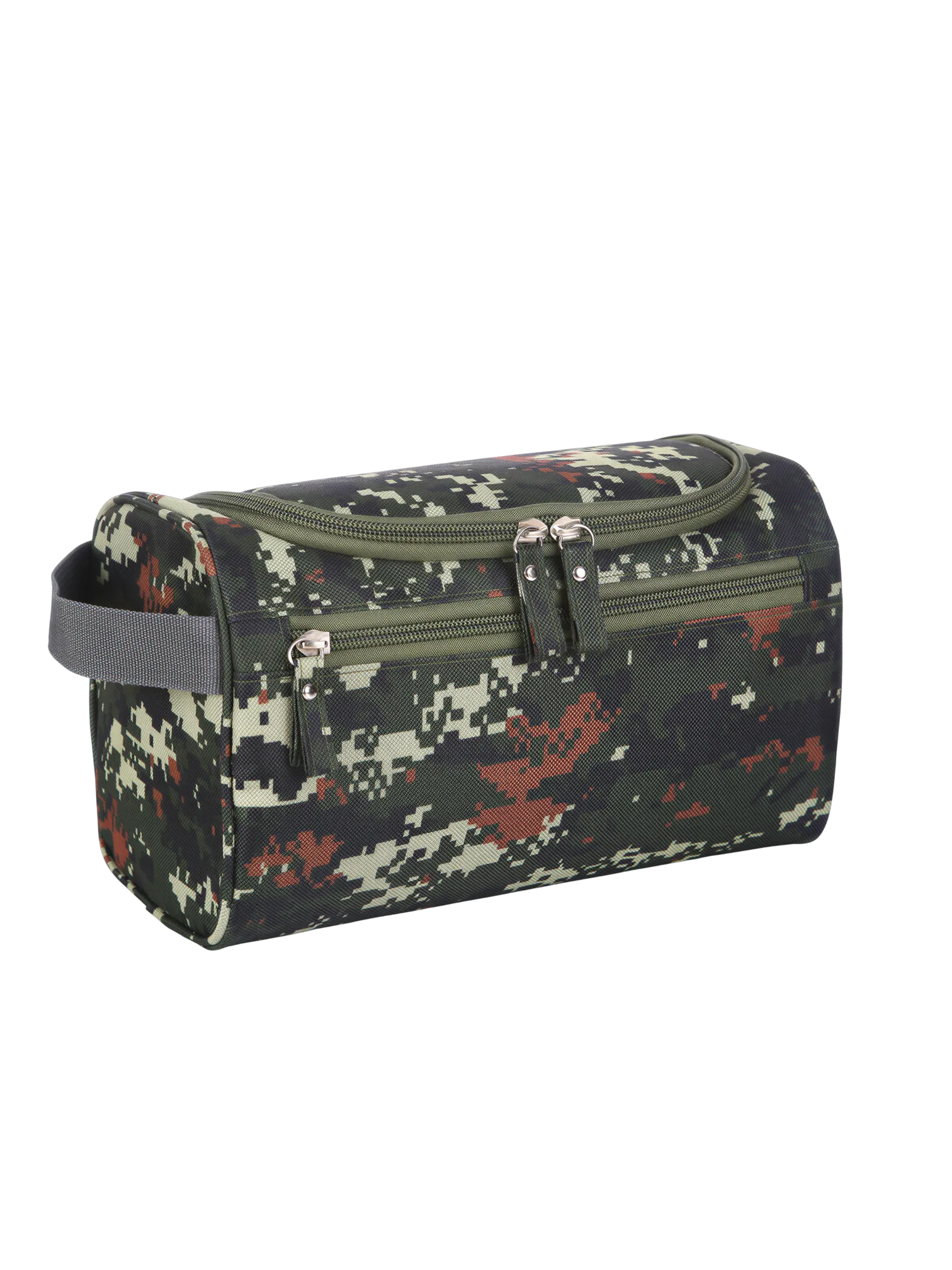 Trousse de toilette militaire camouflage pour homme pochette compartiments crochet à suspendre compacte et pratique pour voyages