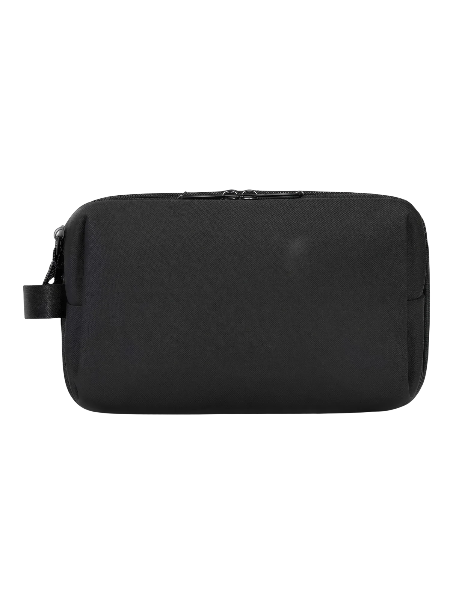 Trousse de toilette pratique multi compartiments avec pochettes et elastiques internes en tissu noir pour voyage