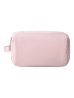 Prática bolsa de higiene com vários compartimentos, com bolsos e elásticos internos em tecido cor-de-rosa, ideal para viagens e aventuras Prática bolsa de higiene com vários compartimentos, bolsos e elásticos internos em tecido cor-de-rosa, ideal para viagens e aventuras