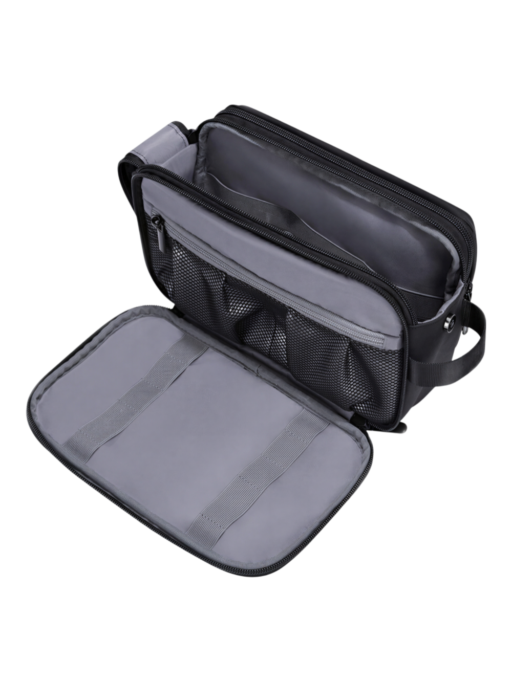 Trousse de toilette pratique multi compartiments avec pochettes et élastiques internes pour organiser décorations de bain et essentiels de voyage Trousse de toilette pratique multi compartiments avec pochettes et élastiques internes pour organiser décorations de bain et essentiels de voyage