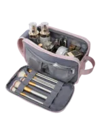 Trousse de toilette pratique multi compartiments avec pochettes et elastiques internes pour soins beaute maquillage et accessoires Trousse de toilette pratique multi compartiments avec pochettes et elastiques internes pour soins beaute maquillage et accessoires