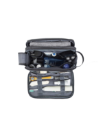 Trousse de toilette pratique multi compartiments avec pochettes et elastiques internes pour soins personnels et voyages avec range objets