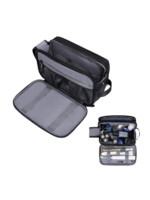 Trousse de toilette pratique multi compartiments avec pochettes et elastiques internes pour voyage organisation articles de toilette