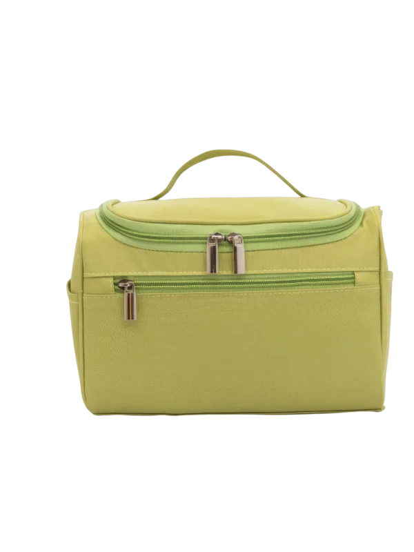 Trousse de toilette compacte avec crochet pochettes filet et compartiments en tissu vert limette compacte et pratique Trousse de toilette compacte avec crochet pochettes filet et compartiments en tissu vert limette compacte et pratique