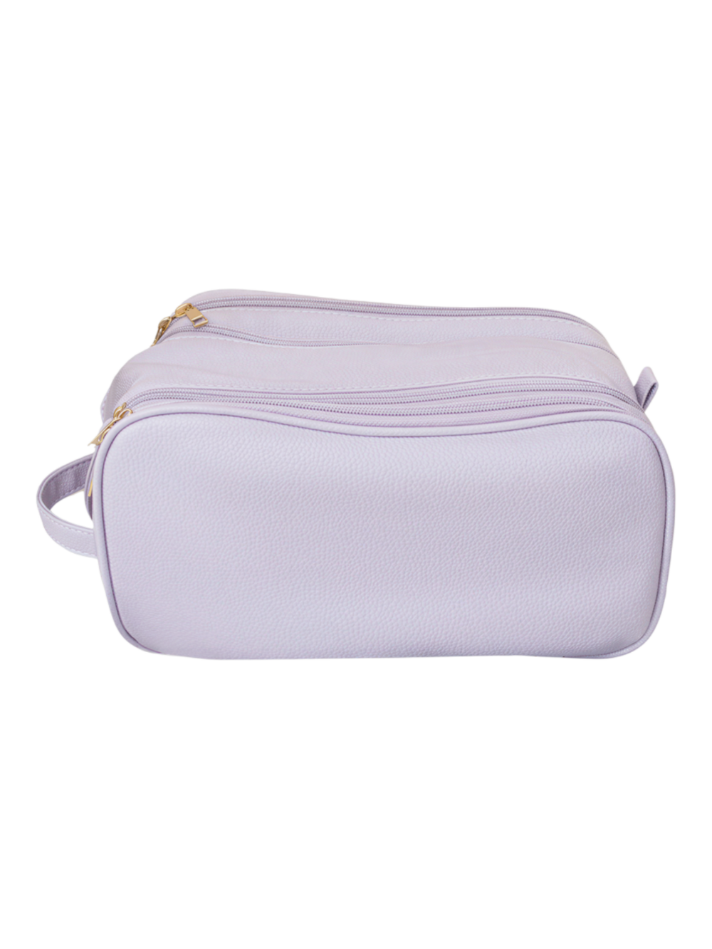 Trousse de toilette et maquillage grande ouverture pour femme avec compartiments en couleur blanche et douceur texture