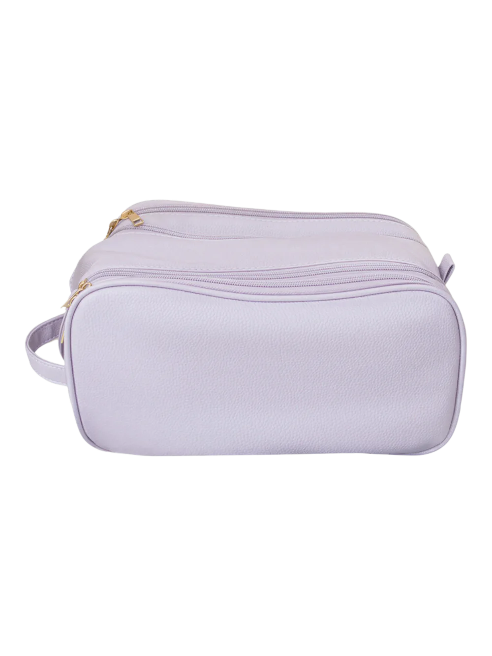 Trousse de toilette et maquillage grande ouverture pour femme avec compartiments en couleur blanche et douceur texture