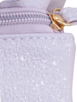 Trousse de toilette et maquillage grande ouverture pour femme avec compartiments en cuir imperméable violet avec zip doré Trousse de toilette et maquillage grande ouverture pour femme avec compartiments en cuir imperméable violet avec zip doré