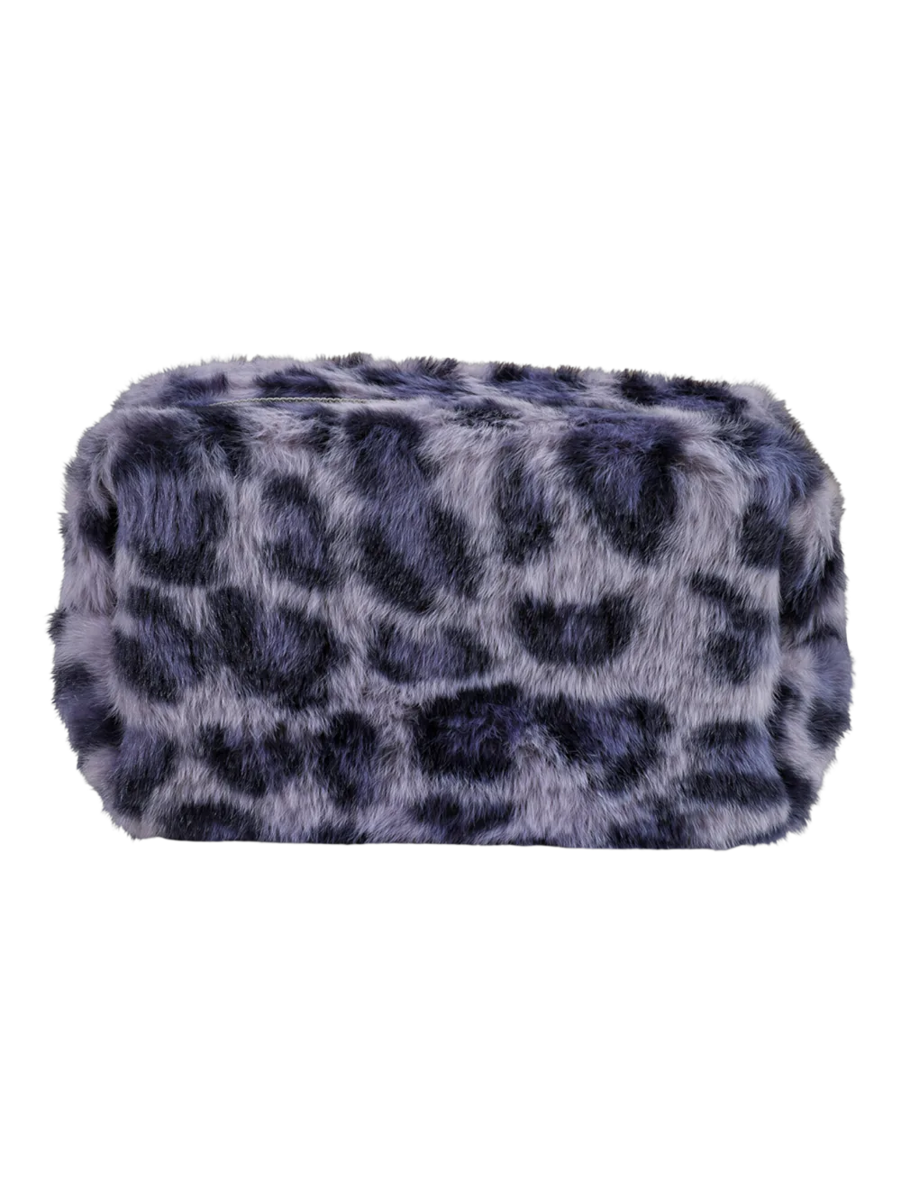 Trousse de toilette et maquillage léopard en fausse fourrure douce et chic pour cosmétiques avec design animé uniquement