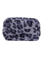 Trousse de toilette et maquillage léopard en fausse fourrure douce et chic pour cosmétiques avec design animé uniquement Trousse de toilette et maquillage léopard en fausse fourrure douce et chic pour cosmétiques avec design animé uniquement