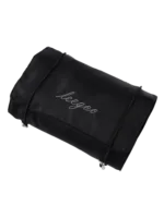 Trousse de toilette et maquillage repliable à suspendre avec pochettes transparentes détachables noire pour voyage compacte et pratique