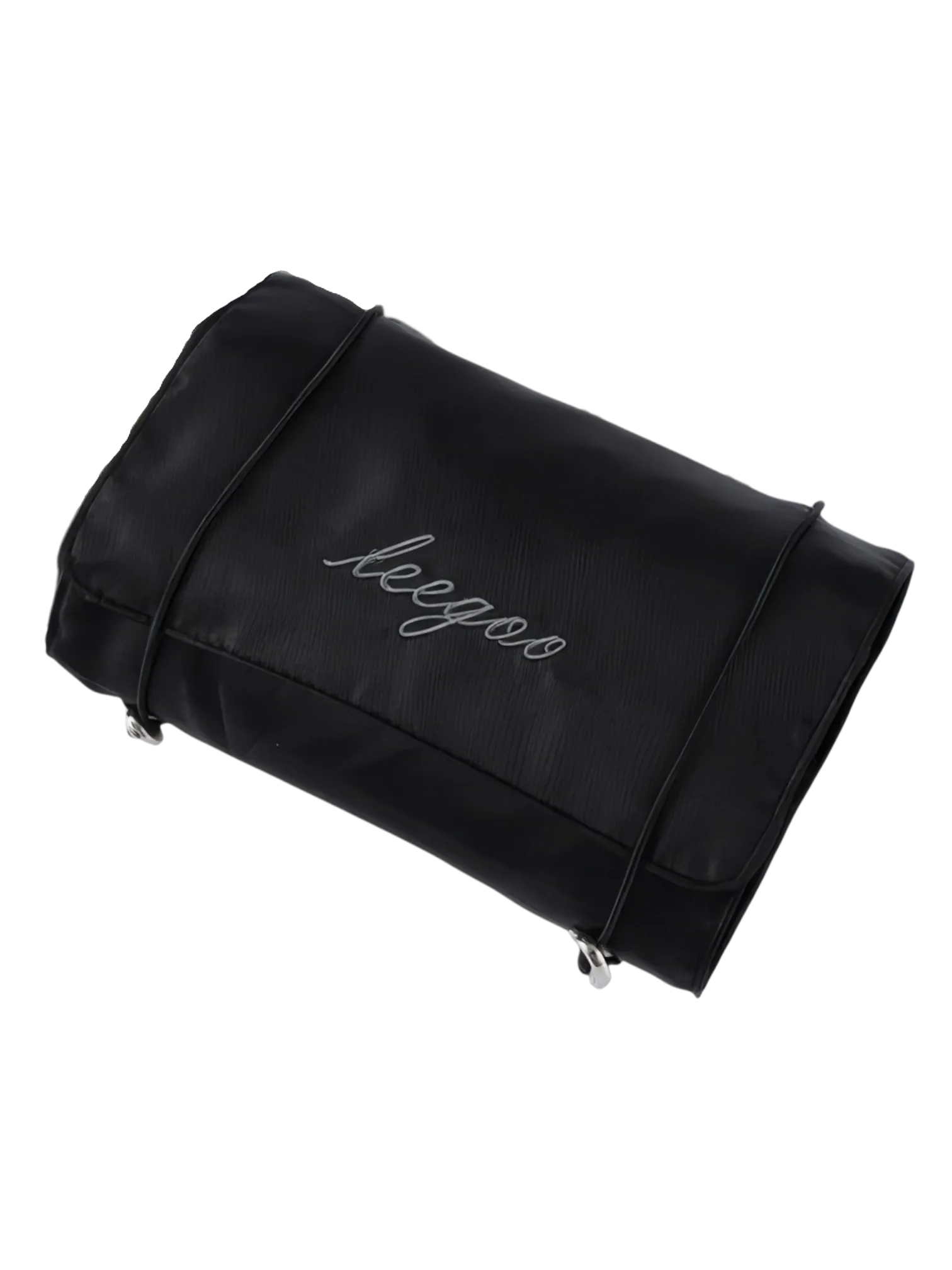 Trousse de toilette et maquillage repliable à suspendre avec pochettes transparentes détachables noire pour voyage compacte et pratique