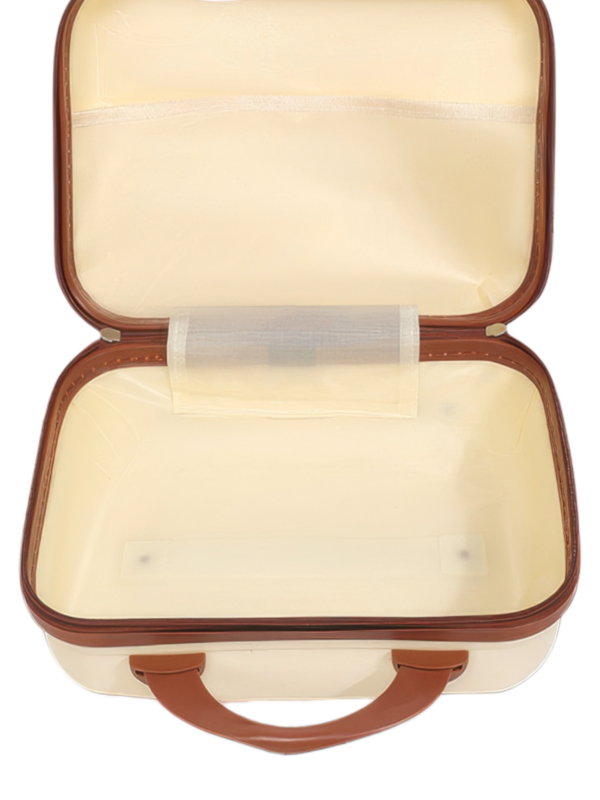 Vanity de voyage rigide pour femme avec poignée et sangle trolley coffre beauté élégant pour maquillage et accessoires Vanity de voyage rigide pour femme avec poignée et sangle trolley coffre beauté élégant pour maquillage et accessoires