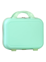 Vanity de voyage rigide pour femme avec poignée et sangle trolley en couleur menthe design décontracté pour les voyages Vanity de voyage rigide pour femme avec poignée et sangle trolley en couleur menthe design décontracté pour les voyages