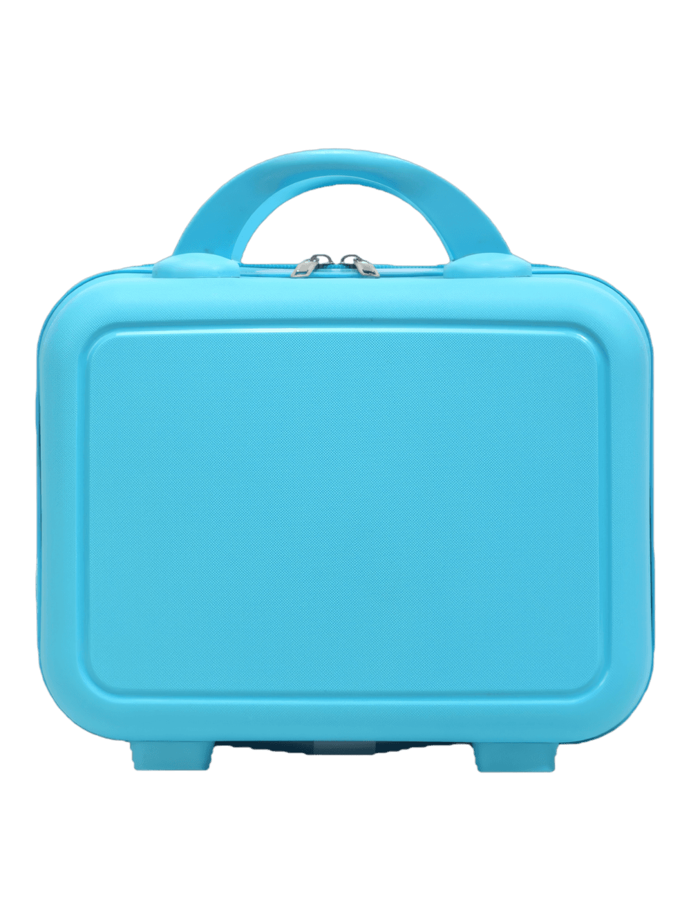 Vanity de voyage rigide pour femme en plastique bleu avec poignée et sangle trolley pratique et légère Vanity de voyage rigide pour femme en plastique bleu avec poignée et sangle trolley pratique et légère