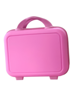 Vanity de voyage rigide pour femme rose avec poignée et sangle trolley compacte pour voyage urbain et weekend