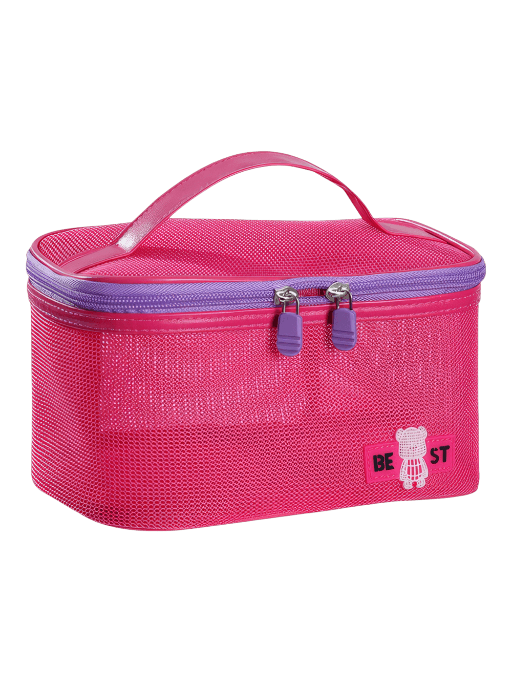 Vanity toilette maquillage en maille semi transparent pour femme cas rose femme conteneur pratique pour cosmétiques organisation stylé Vanity toilette maquillage en maille semi transparent pour femme cas rose femme conteneur pratique pour cosmétiques organisation stylé